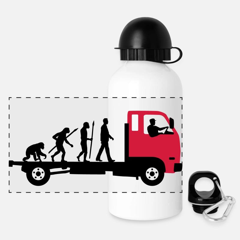 evolution_of_man_trucker_112013_a_2c - Panoramic Thermal Bottle with Lid 500 ml - white