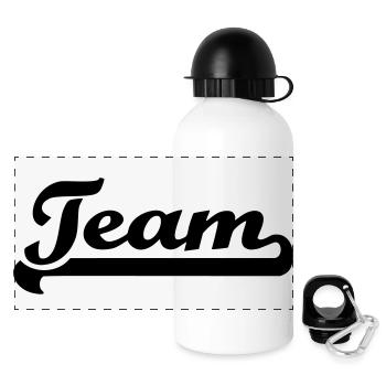 Team - Gourde panoramique avec couvercle 500 ml - blanc - Devant