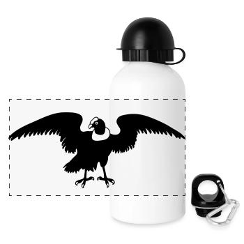 colombia andes condor drawing - Panoramic Thermal Bottle with Lid 500 ml - white - Front
