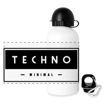 Techno - Minimal - - Panoramic Thermal Bottle with Lid 500 ml - white - Front