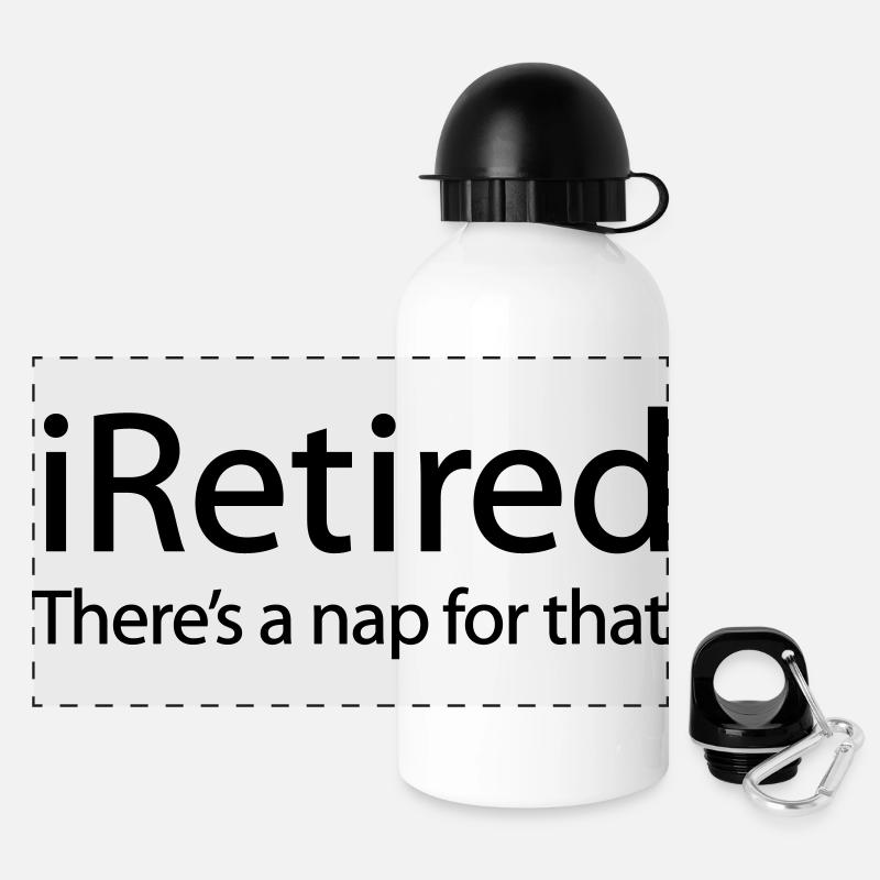 iRetired there's a nap for that funny retirement - Panoramic Thermal Bottle with Lid 500 ml - white