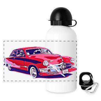 Voiture - Gourde panoramique avec couvercle 500 ml - blanc - Devant