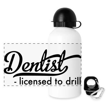 Dentiste - Gourde panoramique avec couvercle 500 ml - blanc - Devant