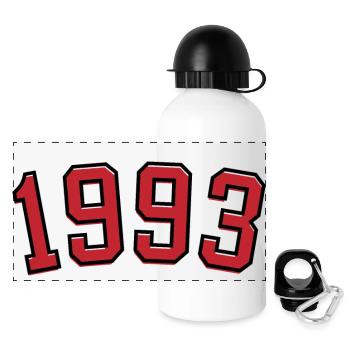 Année de naissance sport 1993 - Gourde panoramique avec couvercle 500 ml - blanc - Devant