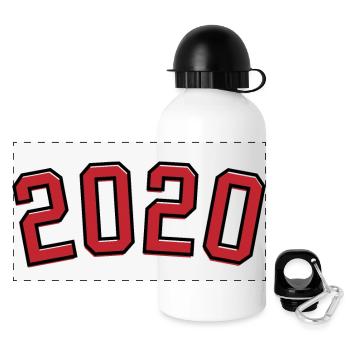 Année de naissance sport 2020 - Gourde panoramique avec couvercle 500 ml - blanc - Devant