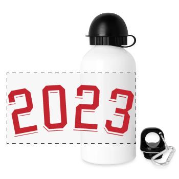 Sport Birth Year 2023 - Panoramic Thermal Bottle with Lid 500 ml - white - Front