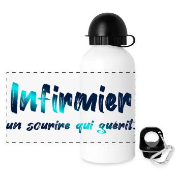 KRANKENSCHWESTER KRANKENSCHWESTER DOKTOR HUMOR DRÖLES F - Panorama Trinkflasche mit Deckel 500 ml - Weiß - Vorne