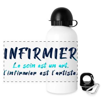 KRANKENSCHWESTER KRANKENSCHWESTER DOKTOR HUMOR DRÖLES N - Panorama Trinkflasche mit Deckel 500 ml - Weiß - Vorne