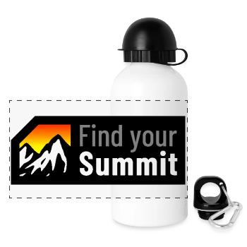 Find Your Summit - Panoramic Thermal Bottle with Lid 500 ml - white - Front