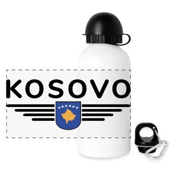 Kosovo Fan T-Shirt Design - Panoramic Thermal Bottle with Lid 500 ml - white - Front