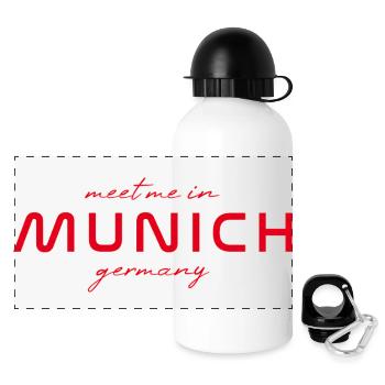 T-Shirt Munich – Joie de vivre bavaroise - Gourde panoramique avec couvercle 500 ml - blanc - Devant