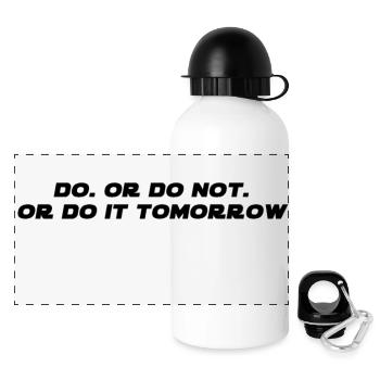 DO. OR DO NOT. - Panorama Trinkflasche mit Deckel 500 ml - Weiß - Vorne