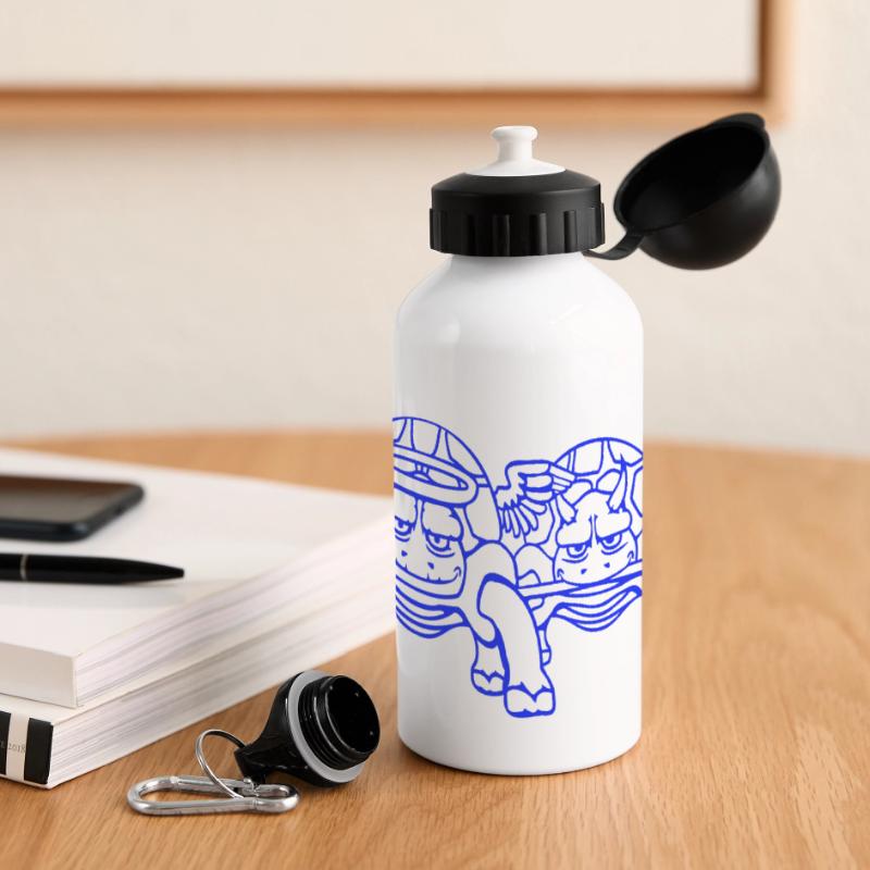 2 Turtles Conscience Team Devil Angel Evil Good Panoramic Thermal Bottle with Lid 500 ml