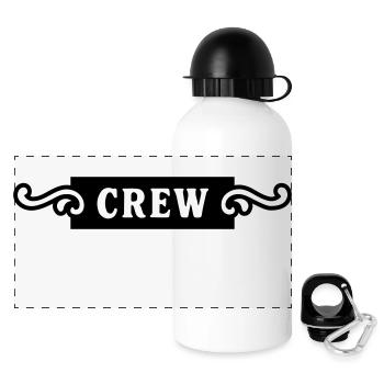Crew Ornament - Panorama Trinkflasche mit Deckel 500 ml - Weiß - Vorne