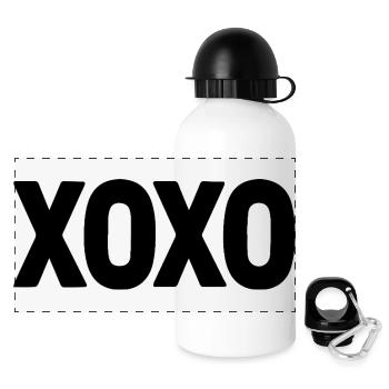 Mignon teckel XOXO Dog Love Design - Gourde panoramique avec couvercle 500 ml - blanc - Devant