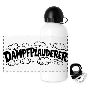 Dampfplauderer - Panorama Trinkflasche mit Deckel 500 ml - Weiß - Vorne