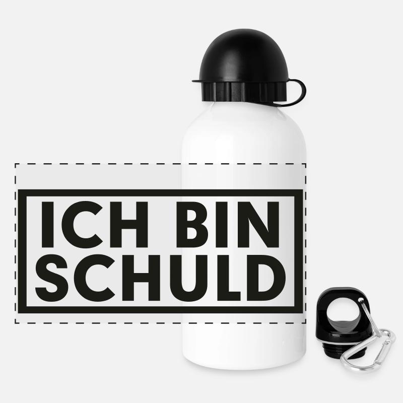 JE SUIS LA DETTE - Gourde panoramique avec couvercle 500 ml - blanc