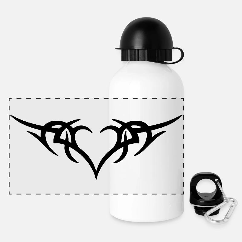 Tribal - Gourde panoramique avec couvercle 500 ml - blanc
