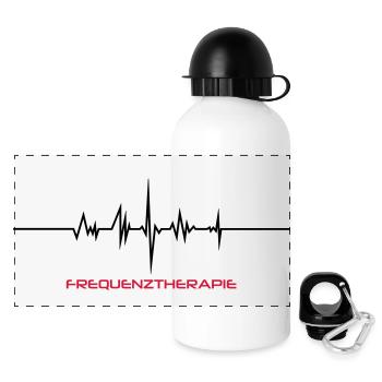 Frequenztherapie Brand - Panorama Trinkflasche mit Deckel 500 ml - Weiß - Vorne