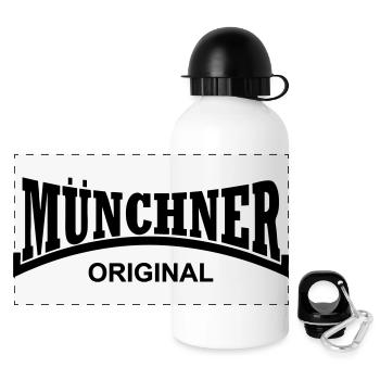 Münchner Original - Panorama Trinkflasche mit Deckel 500 ml - Weiß - Vorne