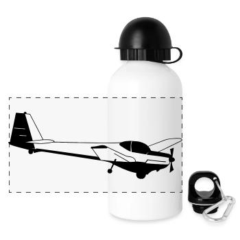 Motorsegler C-Falke - Panorama Trinkflasche mit Deckel 500 ml - Weiß - Vorne