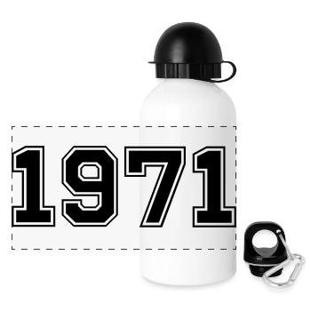 1971 - Panorama Trinkflasche mit Deckel 500 ml - Weiß - Vorne