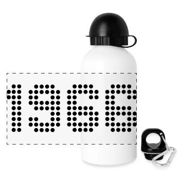 1966 - Panorama Trinkflasche mit Deckel 500 ml - Weiß - Vorne