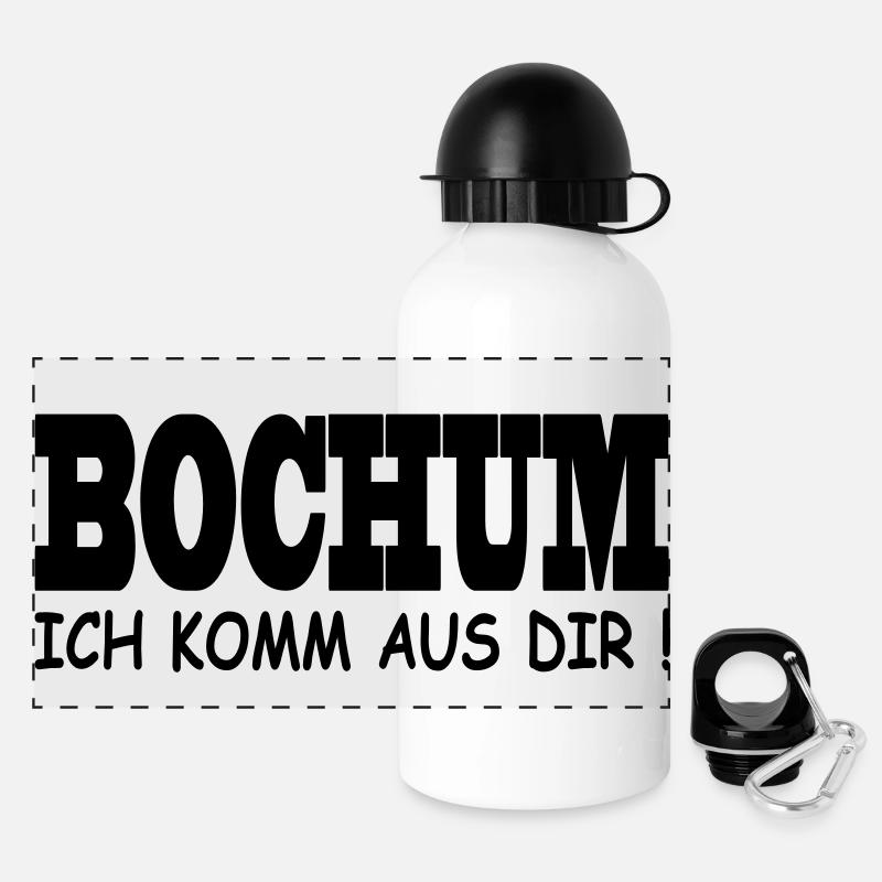 Bochum - Je viens de vous! - Gourde panoramique avec couvercle 500 ml - blanc