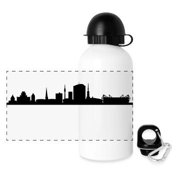 Dortmund Skyline - Gourde panoramique avec couvercle 500 ml - blanc - Devant