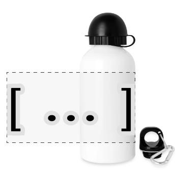 Klammer Punkte - Panorama Trinkflasche mit Deckel 500 ml - Weiß - Vorne