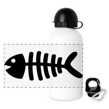 toter_fisch__f1 - Gourde panoramique avec couvercle 500 ml - blanc - Devant