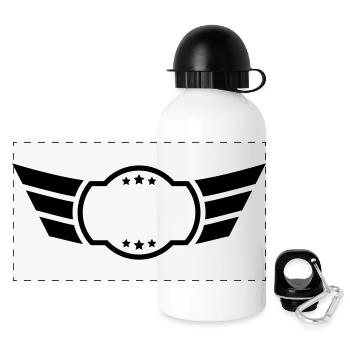 Wings Logo - Panoramisk termoflaske med låg 500 ml - hvid - Foran