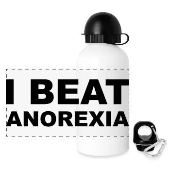 Anorexia - Panorama Trinkflasche mit Deckel 500 ml - Weiß - Vorne