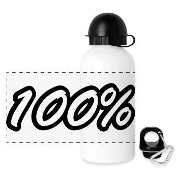 100 - Panorama Trinkflasche mit Deckel 500 ml - Weiß - Vorne