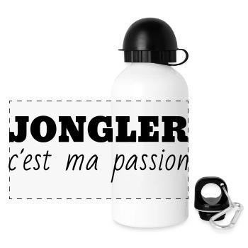 jongleur / jonglerie / jongleuse / cirque - Gourde panoramique avec couvercle 500 ml - blanc - Devant
