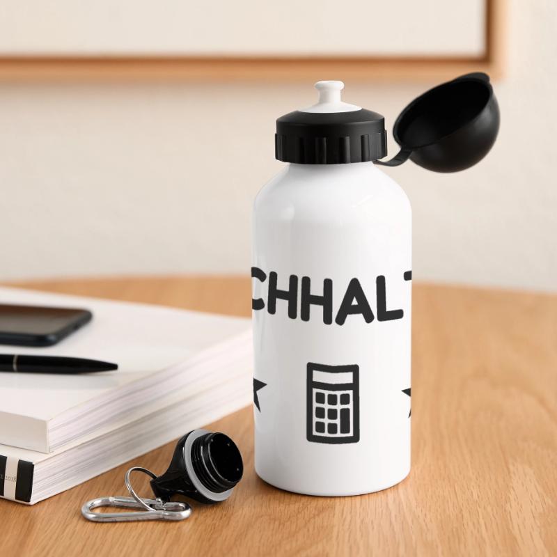 comptable / comptabilité / compter / chiffre Gourde panoramique avec couvercle 500 ml