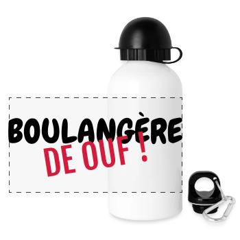 Bäcker / Bäckerei / Bäckerin / Brot - Panorama Trinkflasche mit Deckel 500 ml - Weiß - Vorne