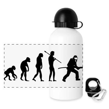 feuerwehr_evolution_01 - Panorama Trinkflasche mit Deckel 500 ml - Weiß - Vorne