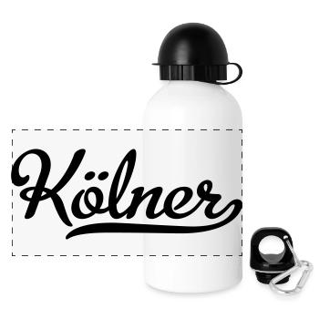 Kölner - Panorama Trinkflasche mit Deckel 500 ml - Weiß - Vorne