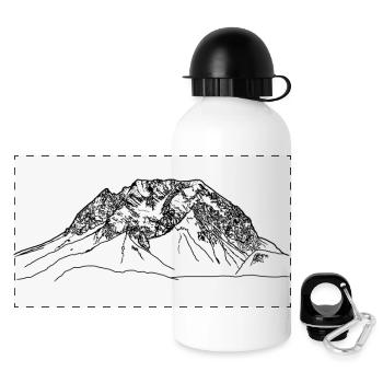 Grimming, Ennstal, mountain, Alps, mountaineering summit - Panoramic Thermal Bottle with Lid 500 ml - white - Front