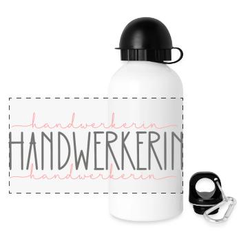 Handwerkerin Geschenk Handwerk Beruf - Panorama Trinkflasche mit Deckel 500 ml - Weiß - Vorne