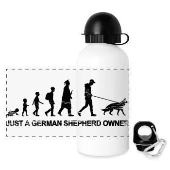Nur ein Schäferhund Besitzer - Panorama Trinkflasche mit Deckel 500 ml - Weiß - Vorne