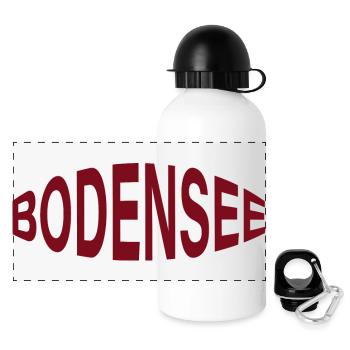 BODENSEE - Panorama Trinkflasche mit Deckel 500 ml - Weiß - Vorne