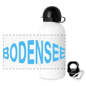 BODENSEE - Panorama Trinkflasche mit Deckel 500 ml - Weiß - Vorne