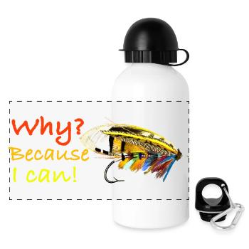 Why because i can Ghost Fly - Panoramic Thermal Bottle with Lid 500 ml - white - Front