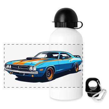 1971 Muscle Car – Gulf Racing Tribute - Panoramic Thermal Bottle with Lid 500 ml - white - Front