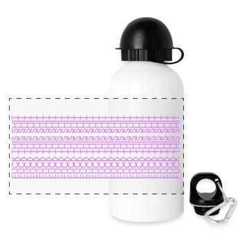 Fuck this shit versteckt lila Geschenk sarkastisch - Panorama Trinkflasche mit Deckel 500 ml - Weiß - Vorne