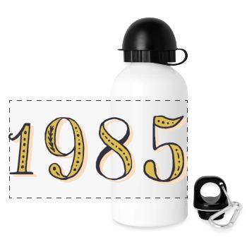 1985 Vintage 1985 Geburtstagsgeschenk - Panorama Trinkflasche mit Deckel 500 ml - Weiß - Vorne