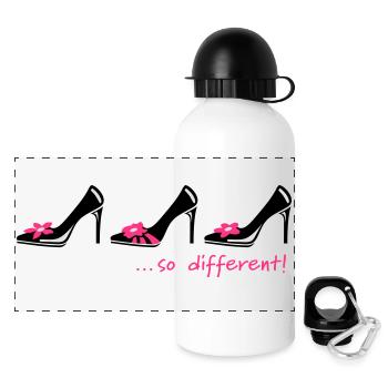 Schuhe Schuhe Schuhe - Panorama Trinkflasche mit Deckel 500 ml - Weiß - Vorne