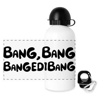 Bang Bang Bangedibang - Panorama Trinkflasche mit Deckel 500 ml - Weiß - Vorne